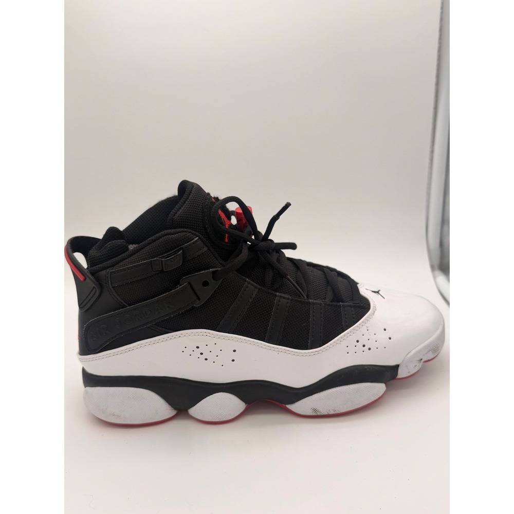Jordan 6 Rings Mens Basketball Shoes Black White Gym Red 322992-067 Size 8